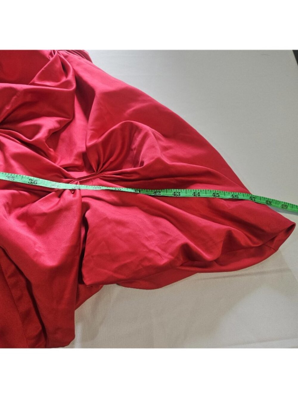 Vintage NOS Y2K Josh & Jazz Red Satin Prom Dress Jr 7/8 Rhinestone Corset Gown - Picture 9 of 13